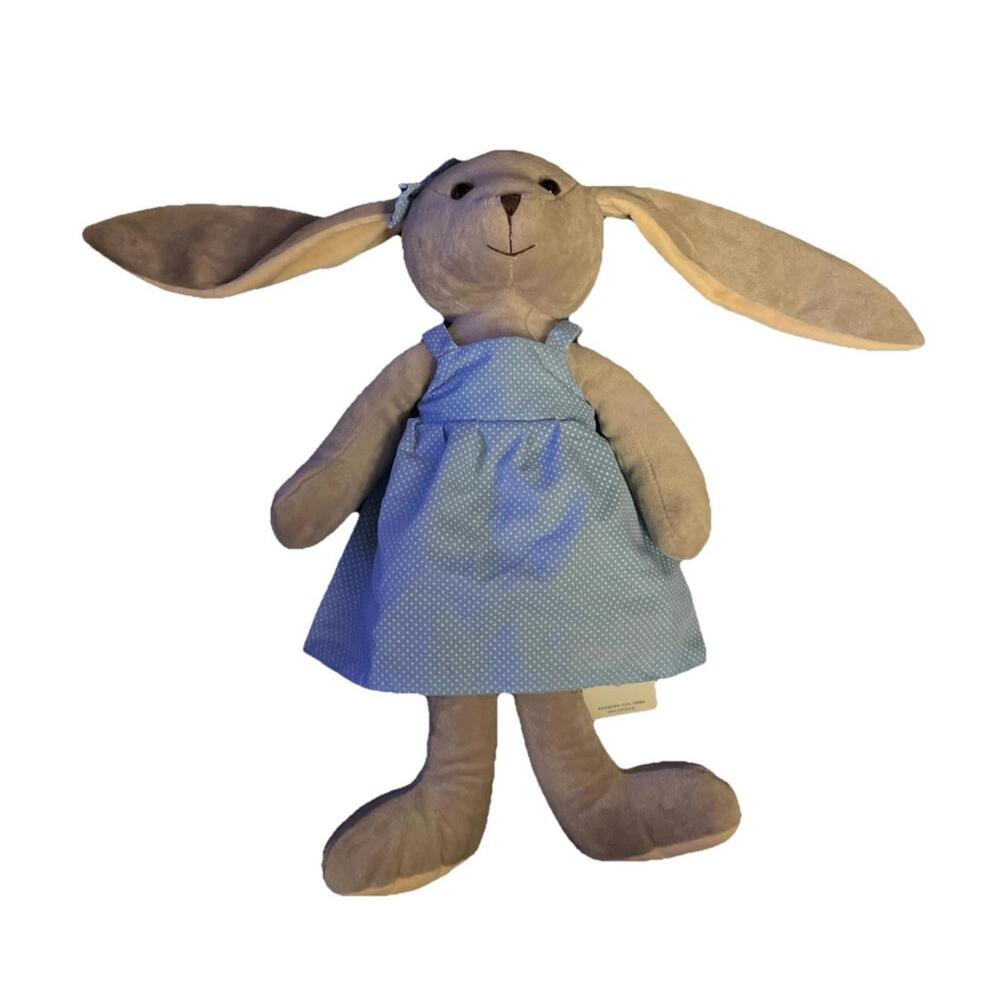 Miniso Life Plush Bunny Rabbit Long Ears Blue Dress Stuffed Animal Toy With Tags
